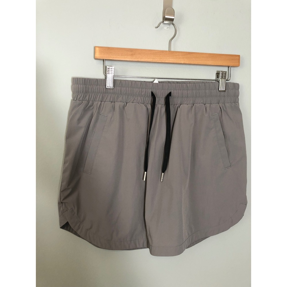 Halara Athletic Shorts Women Large Grey Drawstring Built-in Liner Activewear